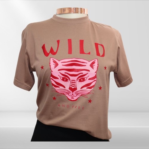 Camiseta Algodón Tigre - Oversized