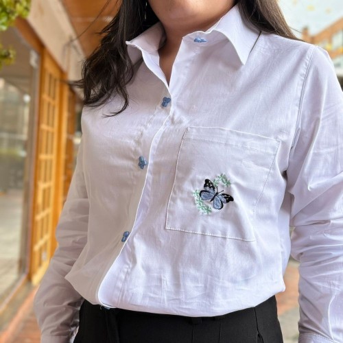 Camisa Mariposa Blanca