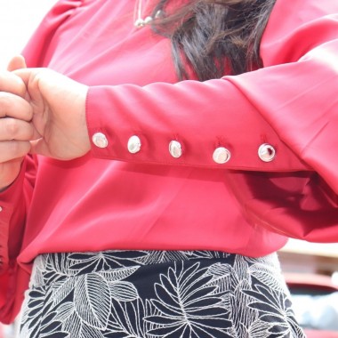 Blusa seda mujer roja bogota